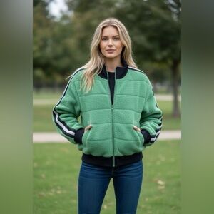 NWT FP Movement by Free People Fleecy Sherpa Scrunchy Pippa Jacket